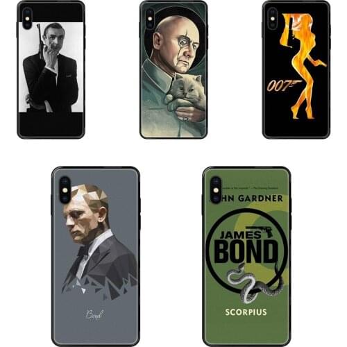 Authentic For Galaxy Note 4 8 9 10 20 Plus Pro J6 J600 J7 J730 J8 J810 M30s M80s 2017 2018 Unique 007 James Bond Black Soft TPU
