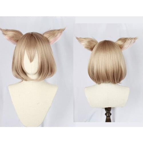 Felix Argyle Cosplay Wig Re:Zero Kara Hajimeru Isekai Seikatsu Felix Argyle Anime Synthetic Hair Cosplay Wigs +Ears +Cap+Track