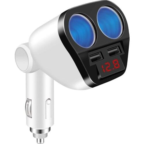 3.4A Auto Car Multi Cigarette Lighter Socket Splitter Dual USB Adapter Multifunctional Mobile Phone Charger