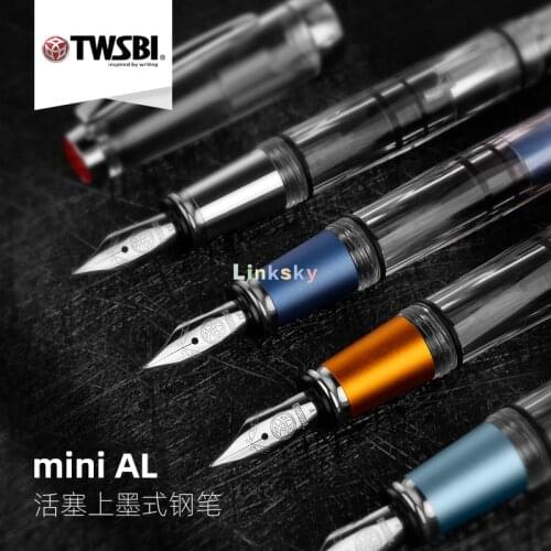 Twsbi mini al Fountain Pen Transparent Clear Pocket-Size Travel Pen,Large Capacity And Transparent pen body, student gift pen