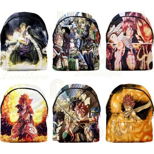 FAIRY TAIL 3d Print Backpacks Men Women School Bags Multi Pocket Travel Bags Teenage 3D Notebook Backpack Shoulder Bag