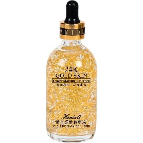 30ML Face Serum Nicotinamide Facial Hydrating Essence Liquid 24K Pure Gold Anti-Aging Moisturizing Refreshing Skin Care
