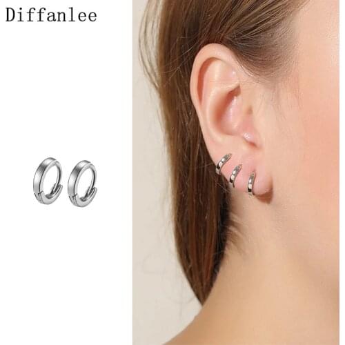 Trend Smooth surface Mini Slim Hip-hop Huggie Circle Small Hoop Earrings For Women Fashion Hot Gift for Kids Girls Baby Children