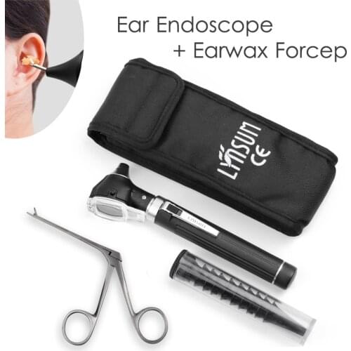 Ear Pick Endoscope Earwax Remover Hartman Micro Alligator Crocodile Nose Operational Forcep Otoscope Cleaner Clip Tweezer Set