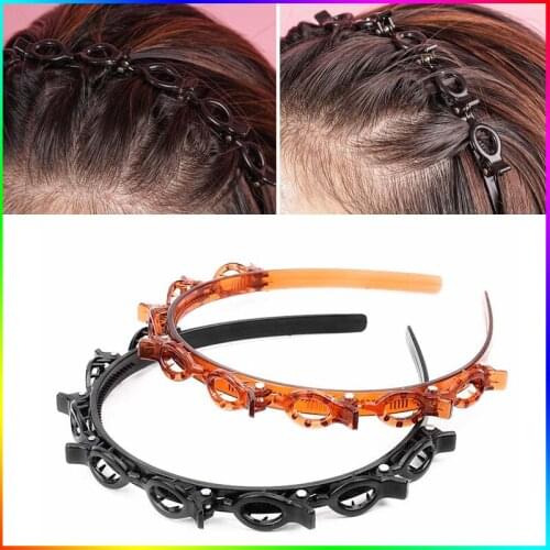 2Pcs Fashion Hair Accessories Elegant Hairpins for Women Hair Clips Sports Headband Double Bangs Hairstyle Make Up Hairbands