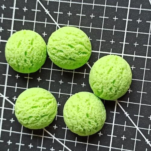 1pcs/lot resin flat back green scoops of ice cream 19mm Cabochons Scrapbooking Hair Bow Center DIY Christmas decration