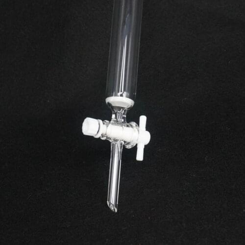 16-40mm I.D 24/29 Glass Chromatography Column Stopcock Ground Cone Fritted