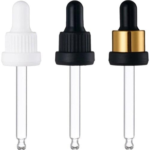 18/410 Tamper resistant dropper cap child resist lid 18mm 20mm Dropper With Glass Pipette 20/400 essential oil dropper cap