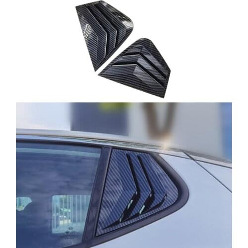 2X Car Rear Side Window Quarter Louver Cover for Kia Optima K3 K5 2011-2018 Carbon Fiber Style