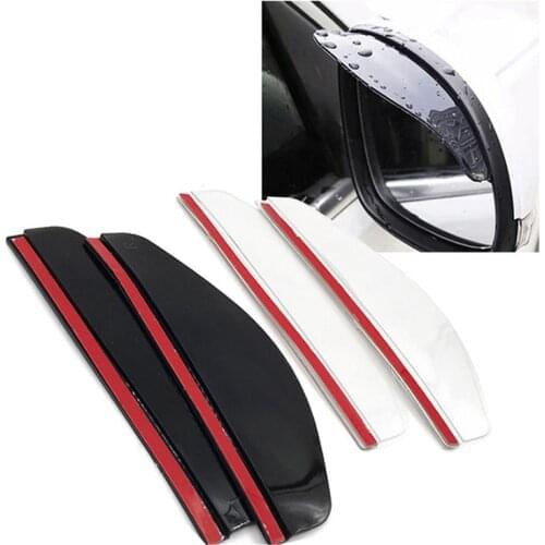 2pcs Universal PVC Car Rear View Mirror Sticker Rain Eyebrow Auto Side Mirror Rain Board Shield Sunshade Snow Guard Protector