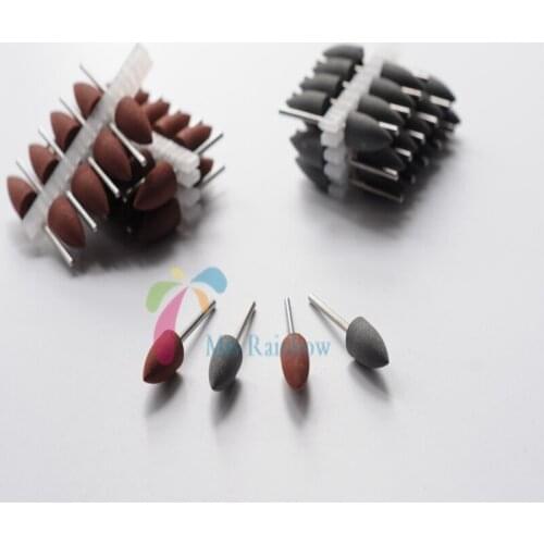 60/Pcs Dental Lab Polishers Diamond Burs Silicone Rubber Resin Base Set Silicone Bur Dentist Accessiores 2.35mm 2 Type