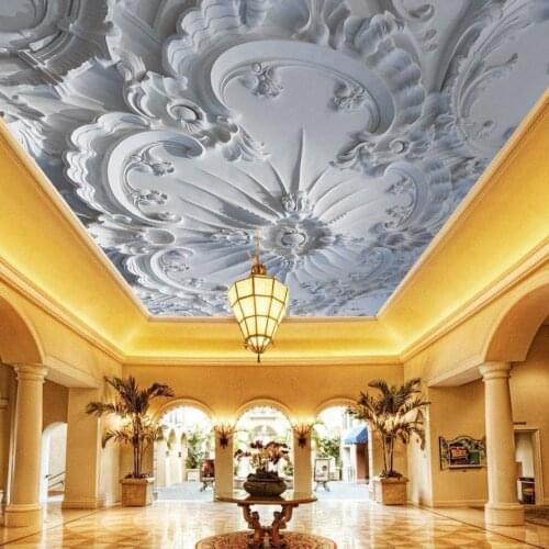 8d Ceiling flower mural Wallpaper mural wall Modern living room and corridor 8d Photo Mural 3D Decor Wall Decals Art
