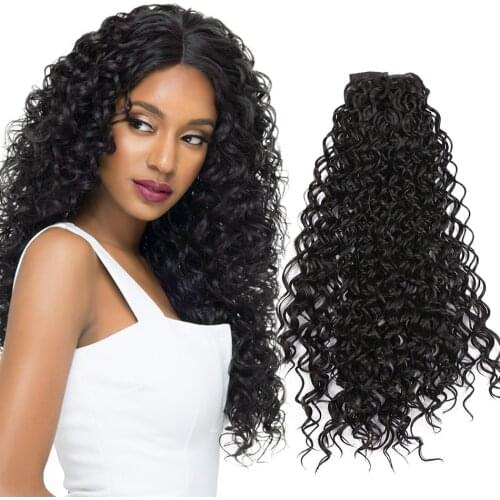 Clip In Synthetic Hair Extensions Kinky Curl 22 Inches Double Strong Weft For Women By BOOMING HAIR