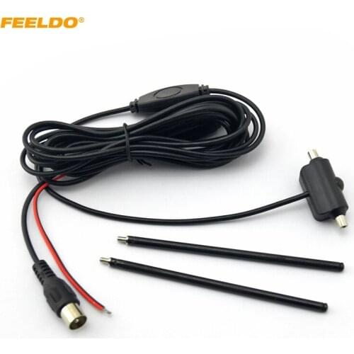 FEELDO 3 Meters Car IEC Plug Active Antenna With Built-in Amplifier For Digital TV Car Antenna #HQ911
