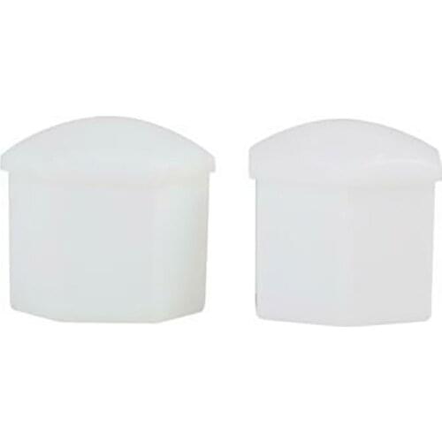 White Wheel Lug Cover With Black Clip Car Dust Cap Fits 19mm Car Wheel Bolt Or Nut