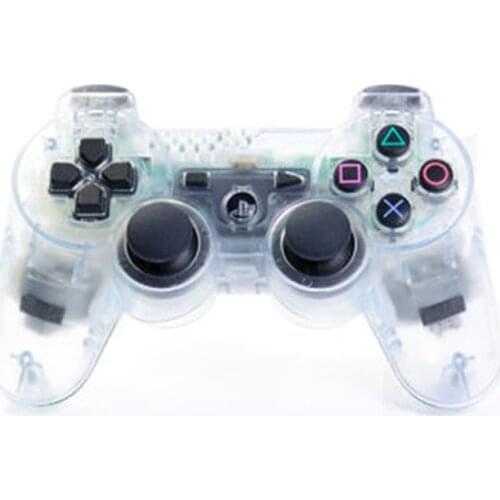Wireless Bluetooth-compatible Transparent Color Controller For Sony PlayStation Dualshock 3 PS3 Controller Vibration Gamepad