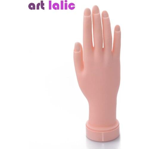 1Pcs Flexible Soft Plastic Flectional Mannequin Model Painting Practice Tool Nail Art Fake Hand for Training Nail Salon
