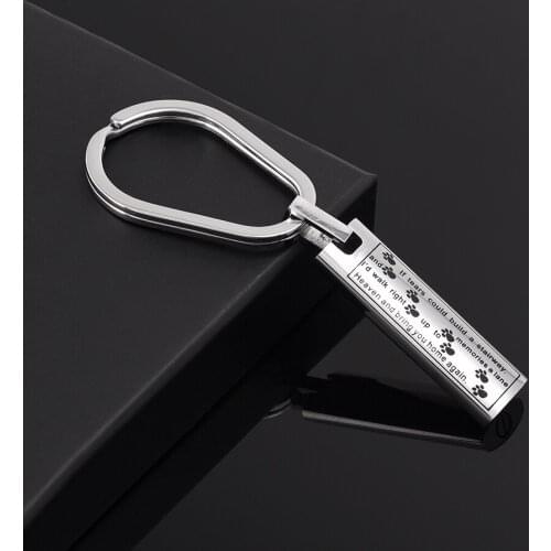 IJK2043 Pet Cremation Urn Square Keepsake Ashes Urn Memorial Jewelry Key Chain Funeral Casket Key Ring Wholesale or Retail