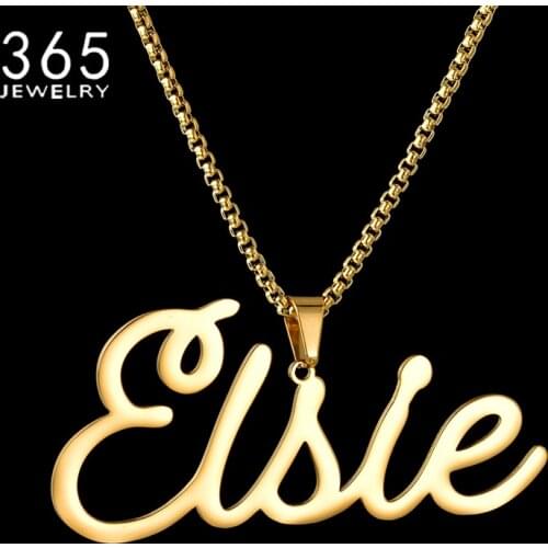Personalized Stainless Steel Name Necklace Customized NamePlate Choker Custom Letter Necklaces For Women Girl Jewelry Gift