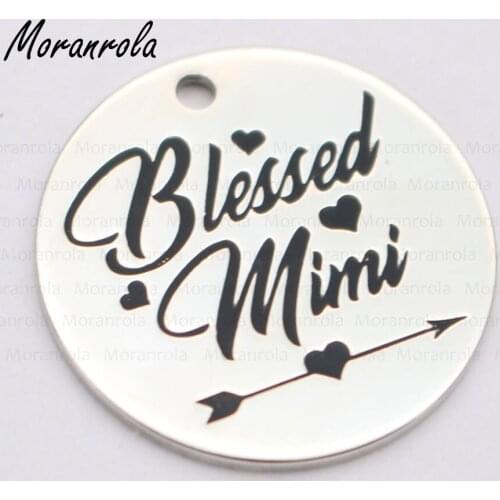 New arrive"Blessed Mimi "Copper necklace keychain charm Mothers Day jewelry Gift for grandma Mimi necklace family jewelry