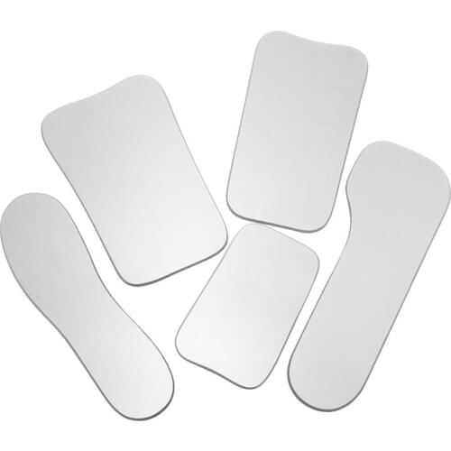 NEW-5Pcs Dental Orthodontic Intraoral Photographic Reflector Mirror 2 Sided Rhodium Glass Mirrors With Storage Bag For Dental Cl