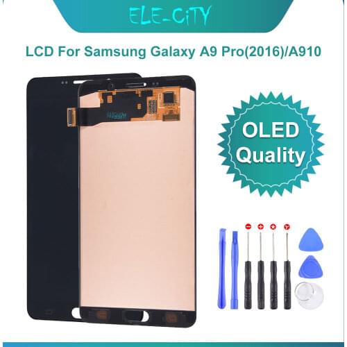 OLED A910 Lcd For SAMSUNG GALAXY A9 Pro LCD 2016 A910 A9100 A910F/DS Display Touch Screen Replacement 6.0 " A9 Pro screen