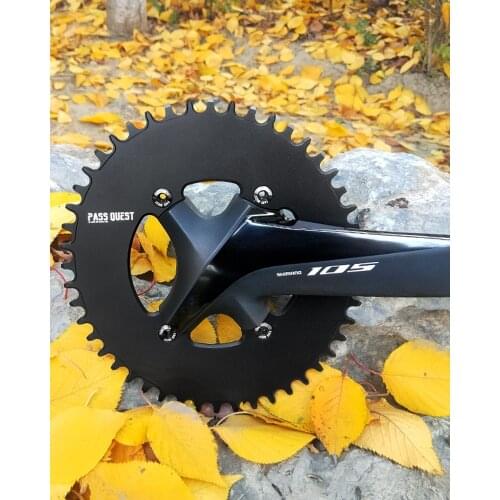 PASS QUEST Oval Road Bike Chain Wheel 110mm BCD For R7000 R8000 R9100 Ultegra 105 Dura-ace Wide Narrow Chainring Crankset Parts