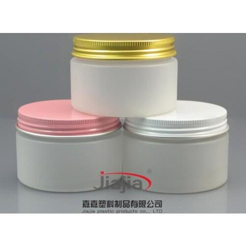 120g Clear frosted PET Storage Jar,120ml PET Airtight Plastic Food Container with gold/white/pink Aluminum Cap,thin base