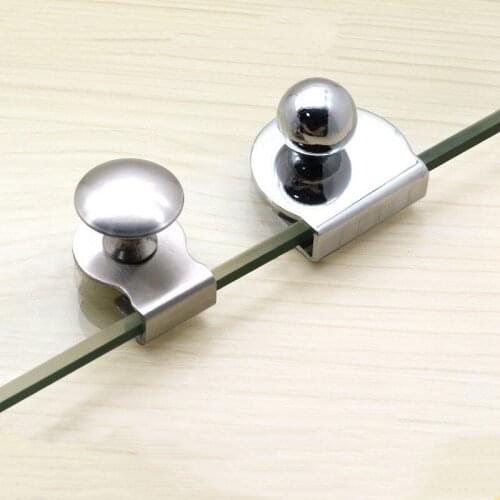 1Pcs Glass door Entrainment shake Hands handle Showcase wine cabinet glass-frame cabinet Door Punch-free Cabinet Pulls