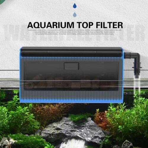 SUNSUN wall-mounted aquarium filter box, small fish tank filter, upper filter drawer type drip box wall water purifier pump
