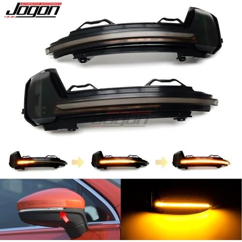 LED Dynamic Turn Signal Blinker Sequential Side Mirror Indicator Light For VW Volkswagen Tiguan 5N 2017 2018 Touareg MK3 CR 2019