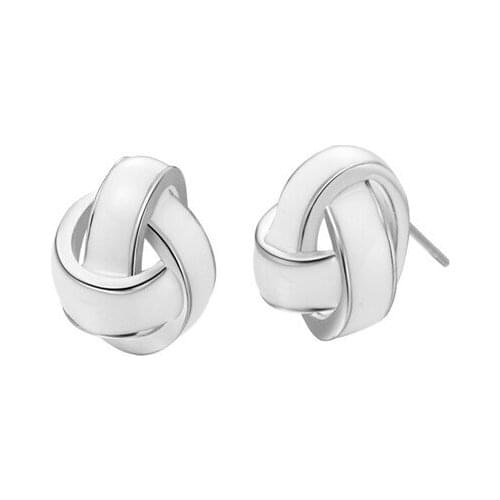 JS E156 New Arrival Clear Earrings Gold And Silver Color Women Accessories Nickel Free Fashion Jewelry