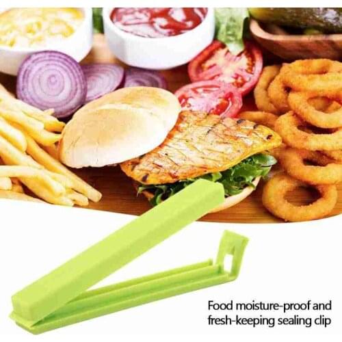 10pcs/lot Portable New Kitchen Storage Food Snack Seal Sealing Bag Clips Sealer Clamp Plastic Tool Large Size Kitchen Tools