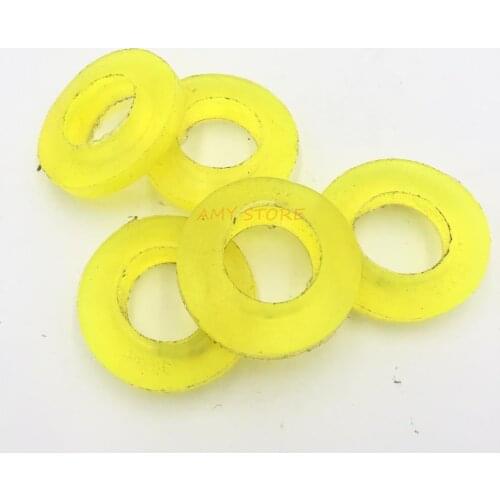 5pcs 30mm Dia Bore Yellow Polyurethan PU Driveshaft Coupler Damper 56/54x30x13mm
