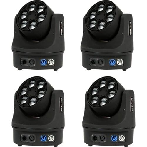 4pcs LED Beam+Wash 6x15W RGBW 4IN1 Bees Eyes LED Moving Head Stage Lighting With Excellent Pragrams DMX512 11/14 Channels