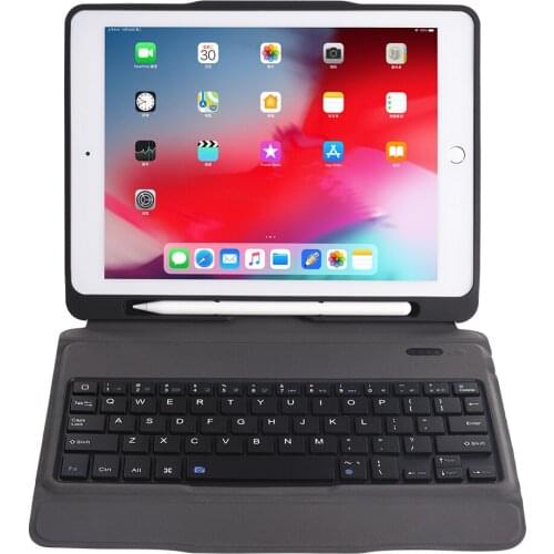 TPU Case For iPad 6th 2018 9.7 Removable keyboard W Pencil Holder Stand Leather soft back Cover For iPad 2017 9.7 Case Keypad