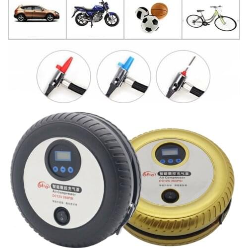 Digital Tire Inflator DC 12V Car Portable Air Compressor Pump 260PSI Car Air Compressor for Car Motorcycles