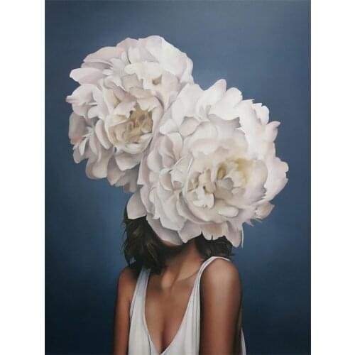 Flower Women DIY 11CT Cross Stitch Embroidery Kits Needlework Craft Set Printed Canvas Cotton Thread Home Decoration New Sell