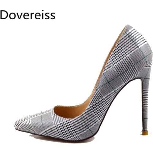 Dovereiss Fashion Womens Shoes Summer New Elegant Slip on Sexy Pumps Sexy Office lady Party Shoes 33-45