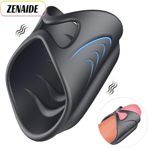 10 Speed Penis Ring Vibrator Sex Toy For Men Delay Ejaculation Erotic Male Sex Toy Chastity Cock Ring Dildos Vibration For Adult