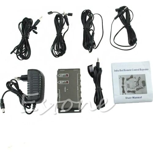 Infrared Remote Extender 8 Emitters 1 Receiver IR Repeater Hidden System Kit EU
