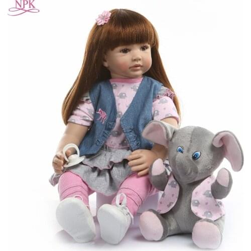 NPK 60cm Silicone Reborn Baby Doll Toys For Girl Exquisite Vinyl Princess Toddler Alive Bebe Babies Fashion Child Birthday Gift