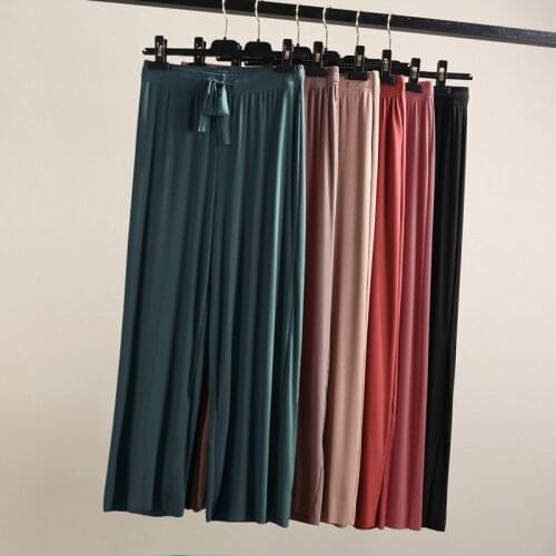 Summer Ladies Pajamas Modal Cotton Pants Womens Solid Trousers Loose Casual Sleep Bottoms Sleepwear Pants Pijamas Pyjama