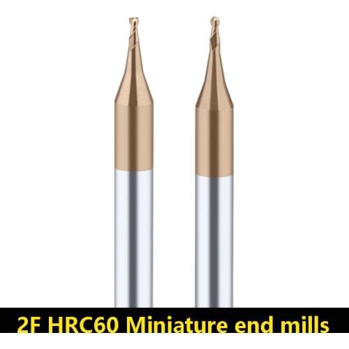 BEYOND HRC60 Miniature End Mills Ball Cutter 2 Flute Tungsten Steel Carbide Milling Cutter CNC Lathe Machining tools 0.1mm-0.9mm