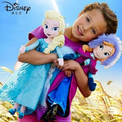 Disney 40cm Frozen 2 Queen Princess Anna Elsa Olaf Stuffed Plush Doll Snow Birthday Gifts Toys for Children Girls Kids