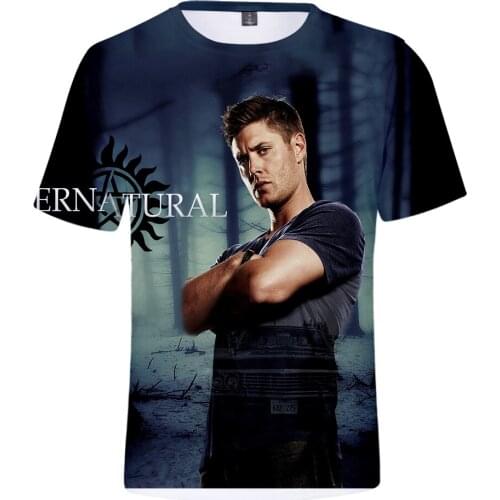 Aikooki New Arrival Supernatural 3D T shirt Men/Women Fashion Casual Hip Hop T-shirt 3D Print Supernatural Mens T-shirts Top