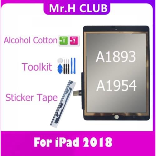 New Touch For iPad 2018 A1893 A1954 Touch Screen Digitizer Front Glass Touch Panel With Button For iPad 6 6th Gen High Quality