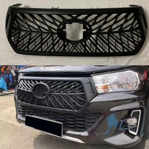 ODM OWN DESIGN MODIFIED BUMPER FRONT RACING GRILL GRILLS black MASK FIT FOR HILUX ROCCO auto grille 2018 pickup car accessories