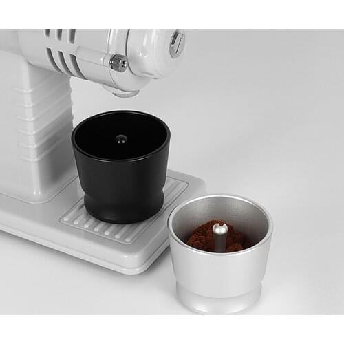 Portable Aluminum Bean Grinder Powder Receiver Coffee Machine Handle Supporting Appliance Cup Cloth With Lid Kitchen Supplies