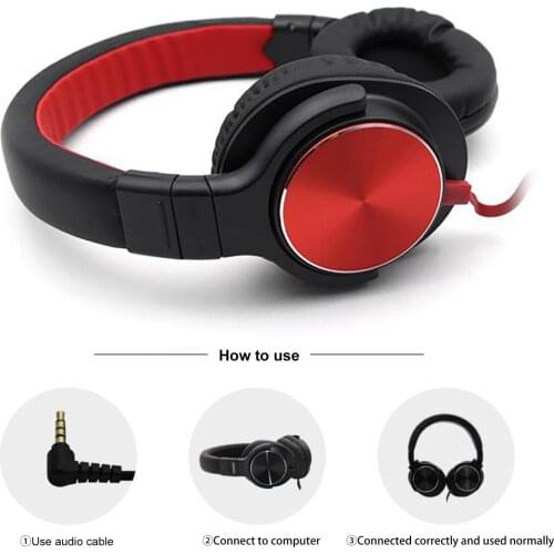 Portable 3.5mm Wired Noise Isolation Volume Control Game Headset With Mic 3D Stereo LED Light Gaming Headphone For Computer